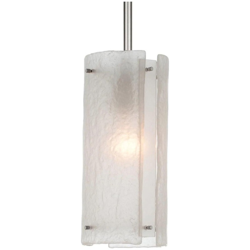 Textured Glass Pendant, 12-Inch