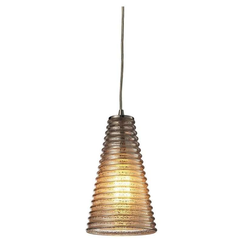 Ribbed Glass Mini Pendant