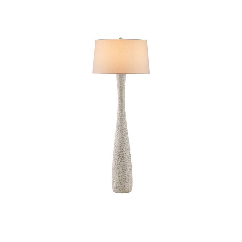 Edwell 1-Light Floor Lamp in Whitewash