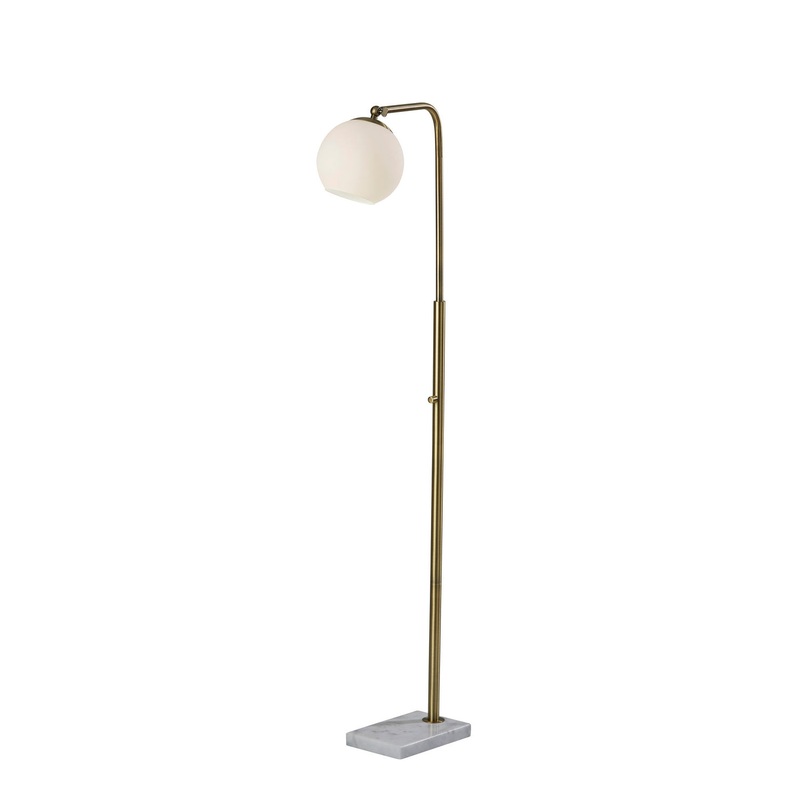 Remi Floor Lamp in Antique Brass