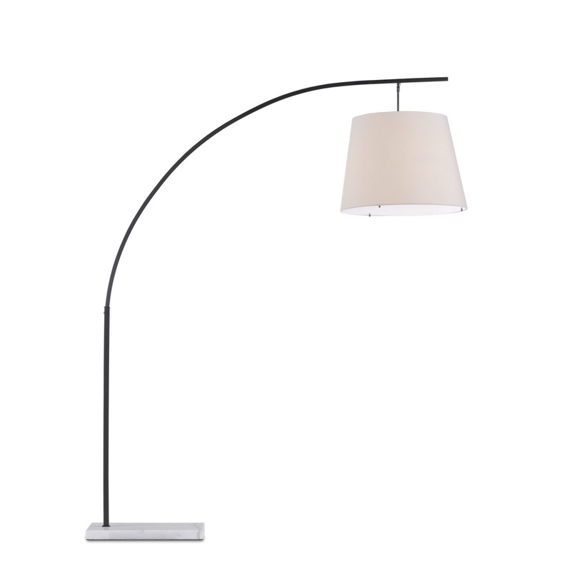 Cloister 2-Light Floor Lamp in Oil Rubbed Bronze & White
