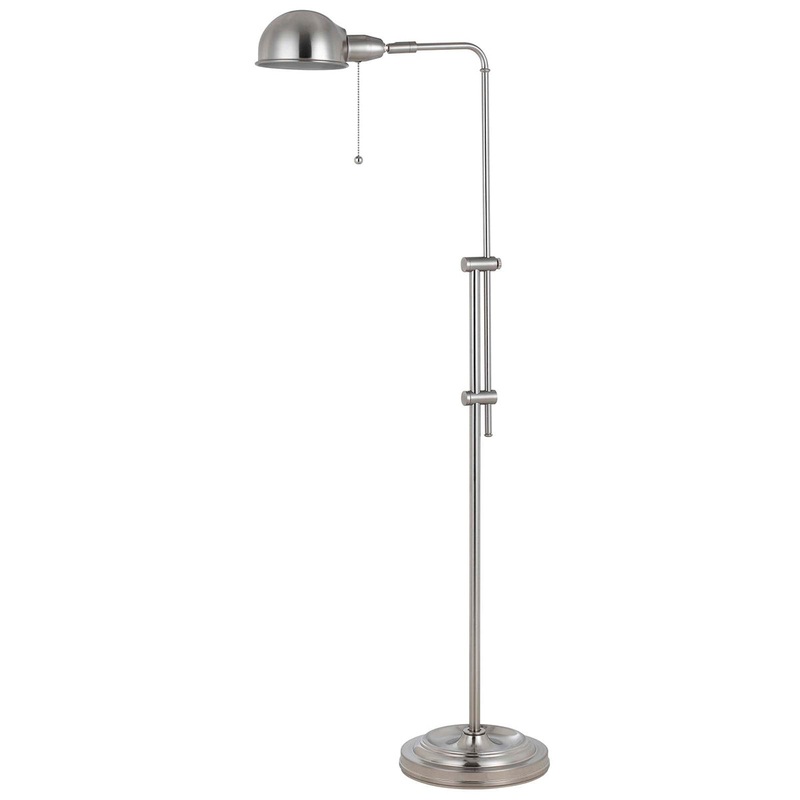 Croby 1-Light Floor Lamp in Brushed Steel
