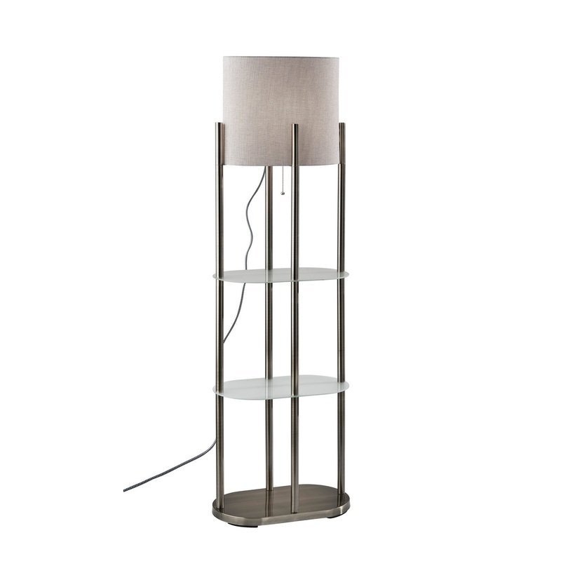 Norman Floor Lamp in Brushed Steel
