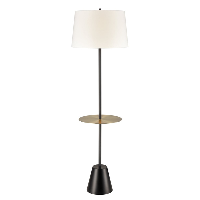 Abberwick 1-Light Floor Lamp in Matte Black