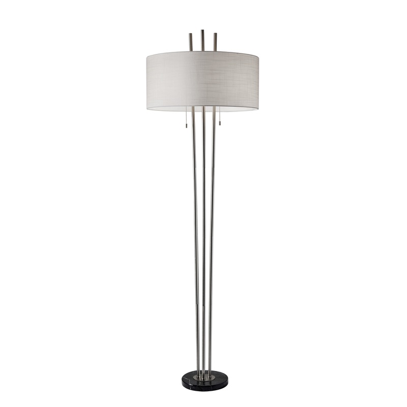 Anderson 2-Light Floor Lamp in Black Marble
