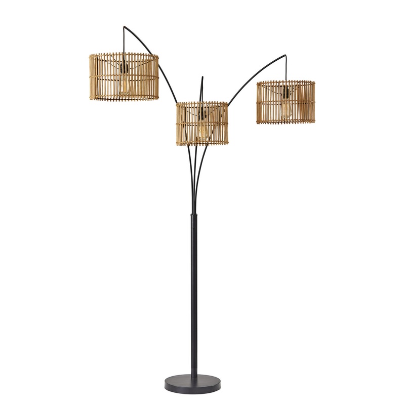 Cabana 3-Light Arc Lamp in Dark Bronze Painted