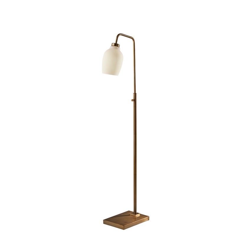 Clara Floor Lamp in Antique Brass