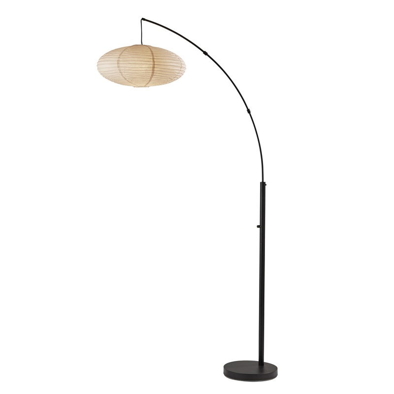 Corinne 1-Light Arc Lamp in Black