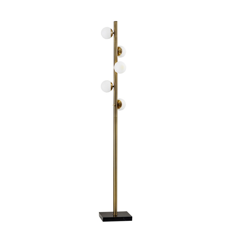 Doppler LED Tree Lamp in Black Marble