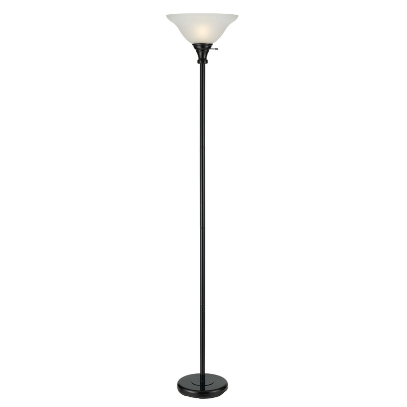 Torchiere 1-Light Torchiere in Black