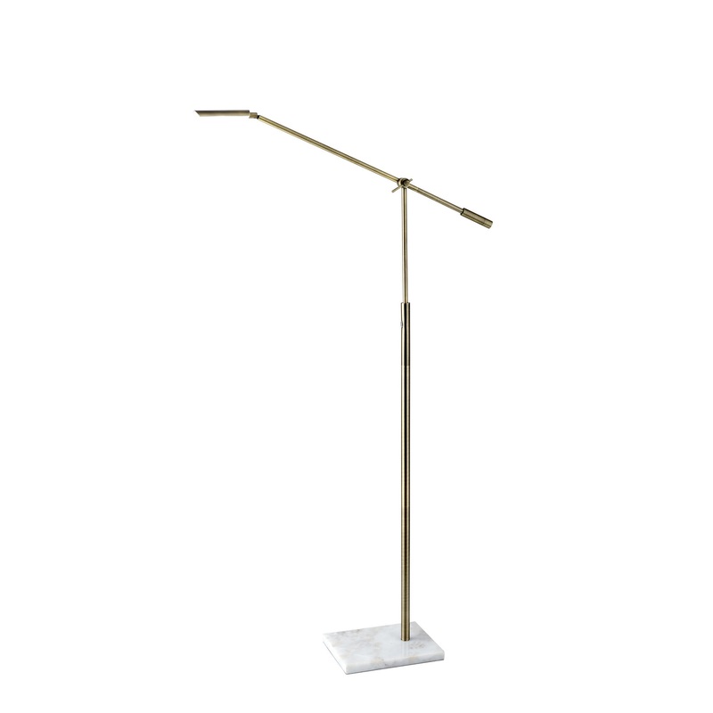 Vera LED Floor Lamp in White Marble