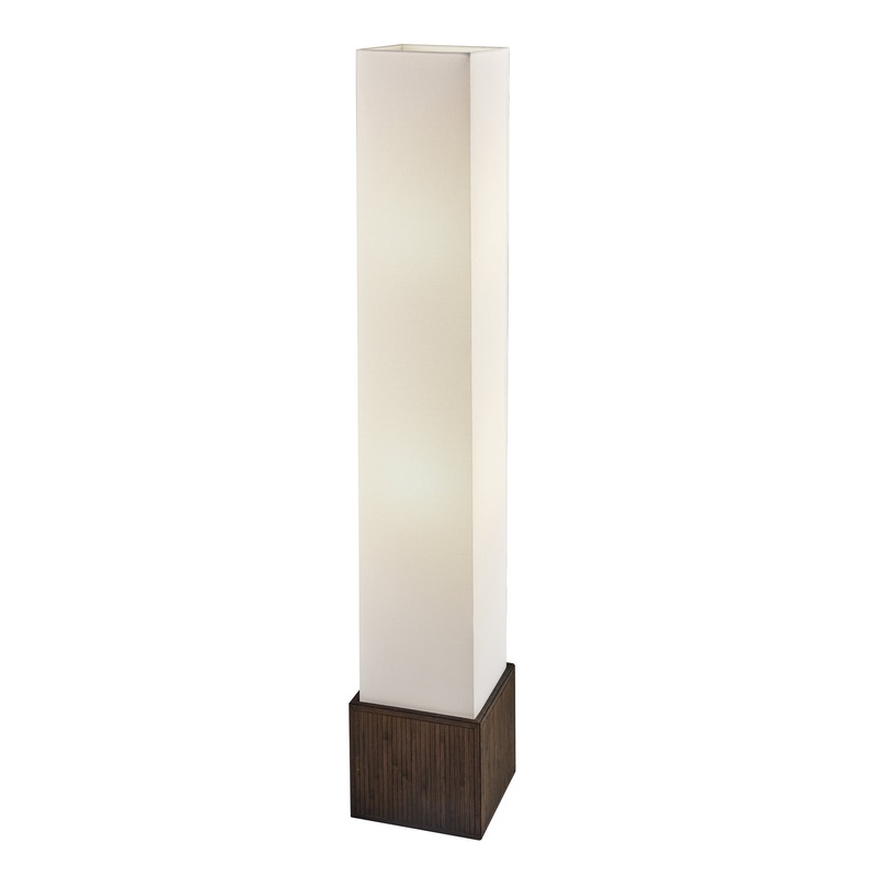 Sebu 2-Light Floor Lantern in Teak Brown Bamboo