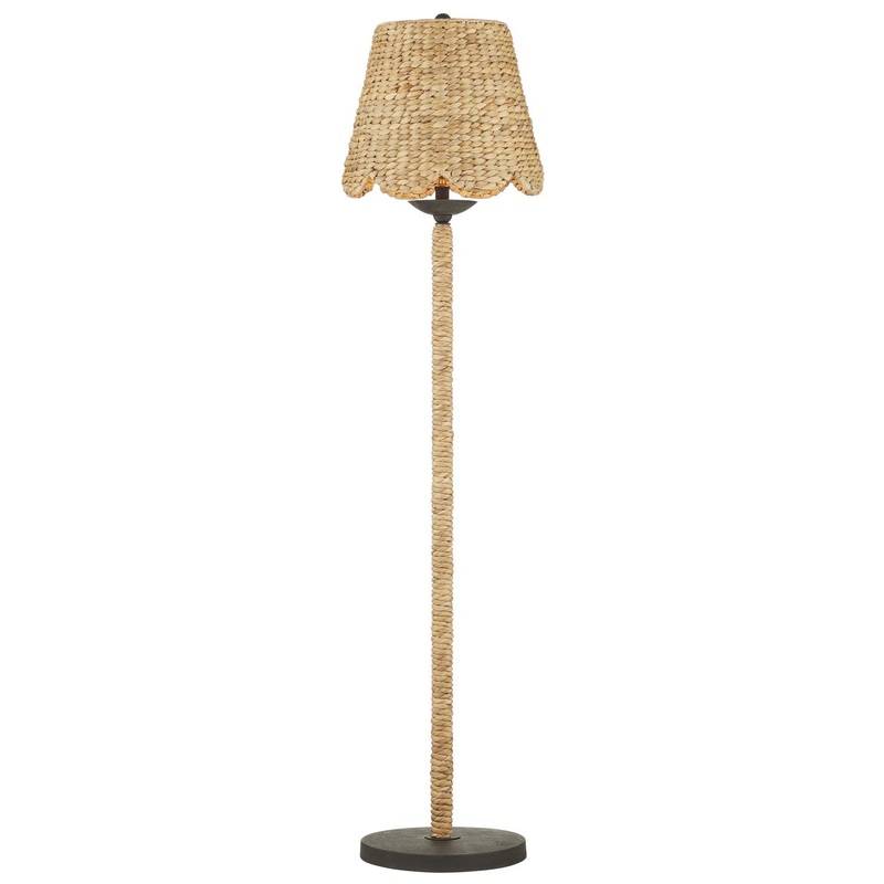 Suzanne Duin 1-Light Floor Lamp in Natural & Black