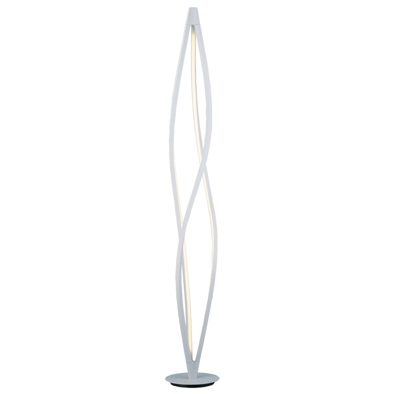 Cyclone LED Floor Lamp in Matte White