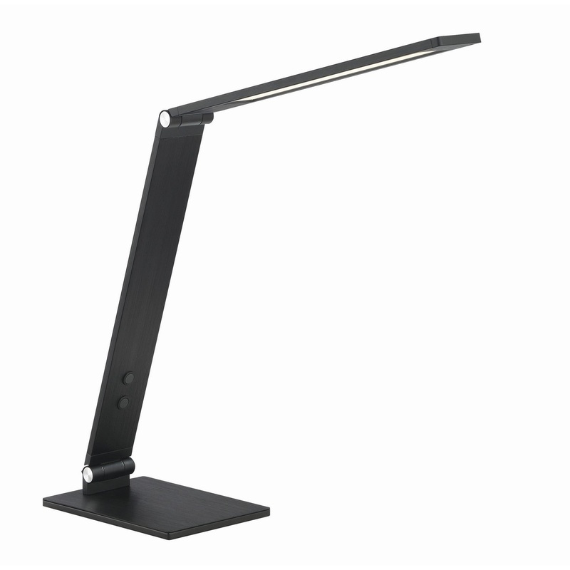 Portables LED Table Lamp in Anodized Brush Coal
