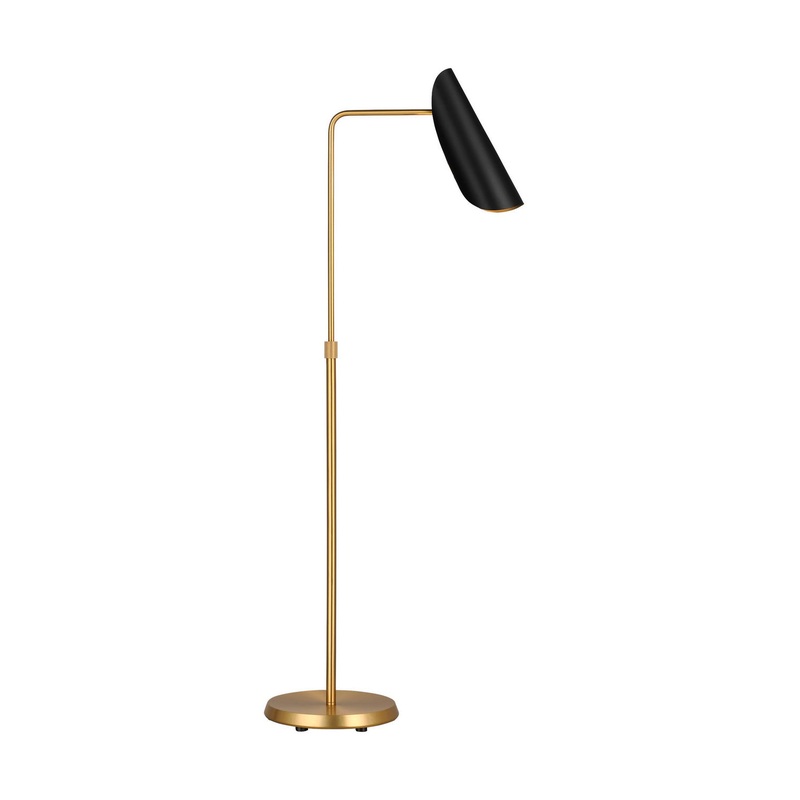 Tresa One Light Floor Lamp in Burnished Brass