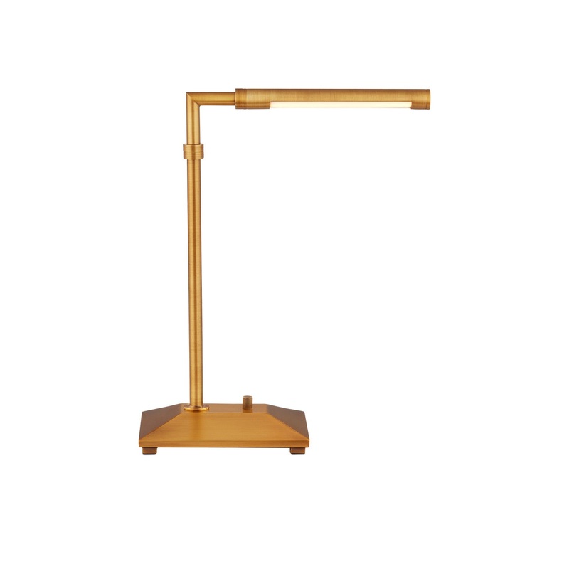 1-Light Desk Lamp in Antique Brass