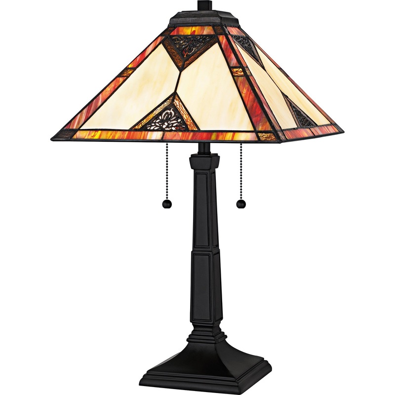 Aiden 2-Light Table Lamp in Matte Black