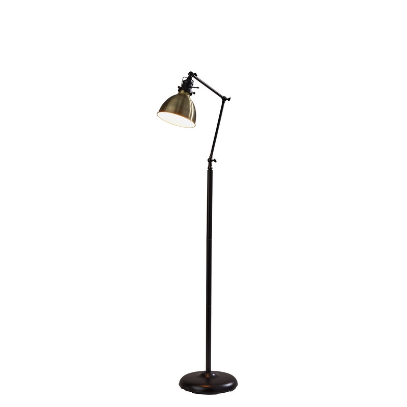 Alden Floor Lamp in Antique Bronze & Antique Brass