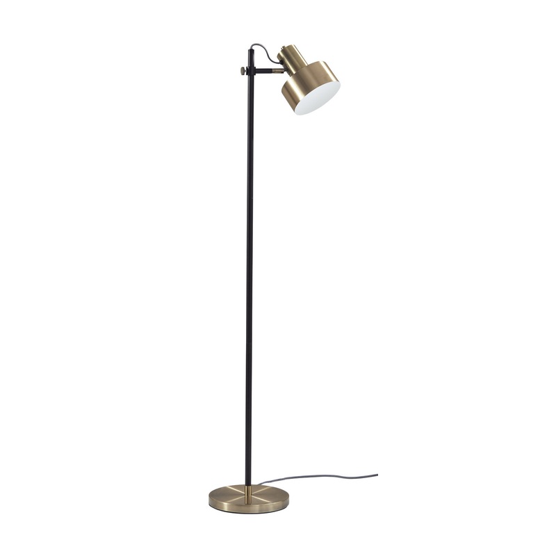 Clayton Floor Lamp in Antique Brass
