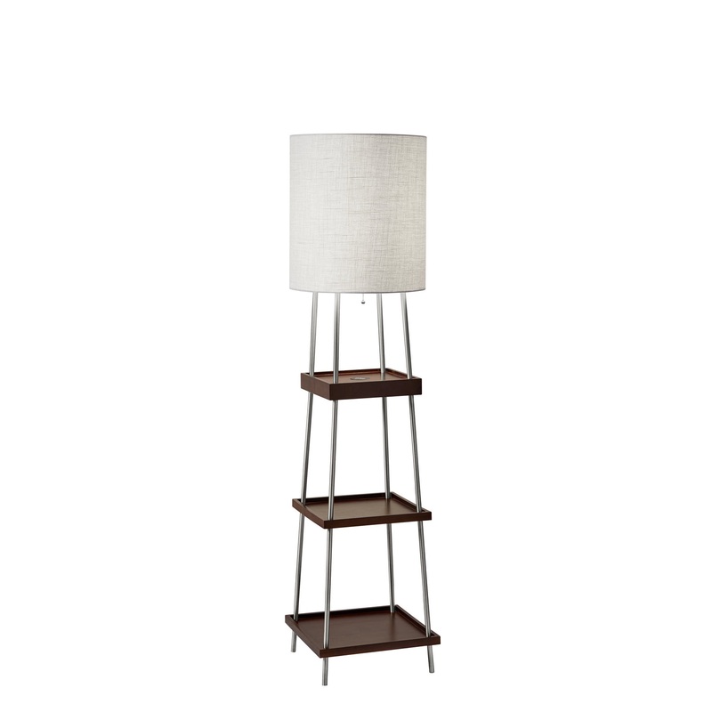 Henry Floor Lamp in Brushed Steel