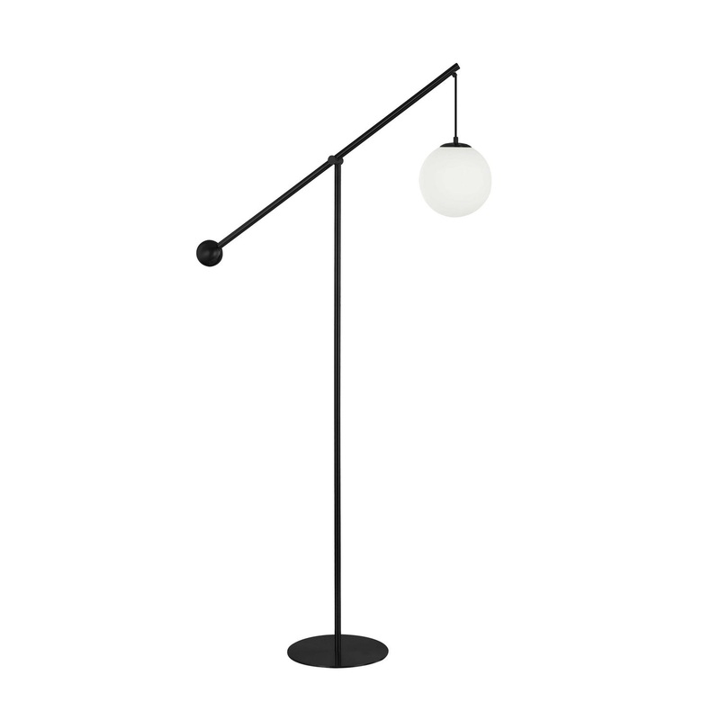 Holly 1-Light Floor Lamp in Matte Black