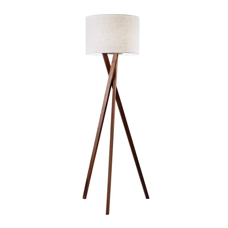 Brooklyn Floor Lamp in Walnut Wood