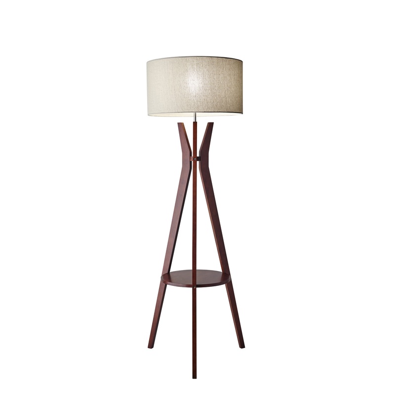 Bedford Floor Lamp in Solid Walnut Wood