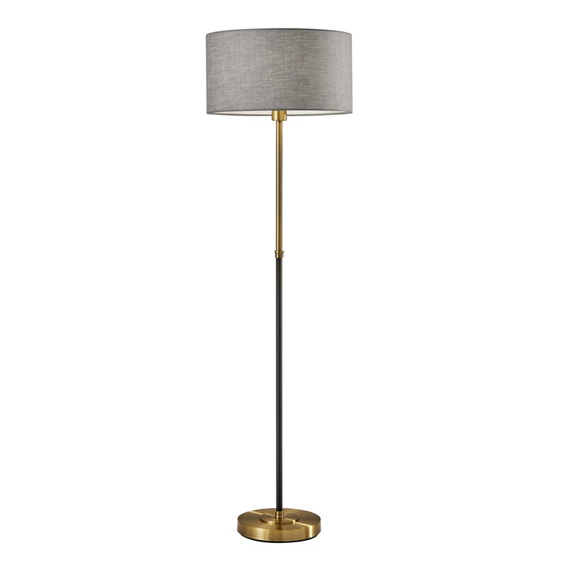 Bergen Floor Lamp in Antique Brass