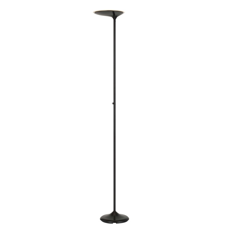 Foggia LED Torchiere Lamp In Dark Bronze