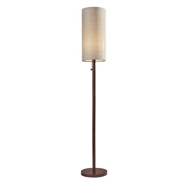 Hamptons Floor Lamp in Walnut Wood