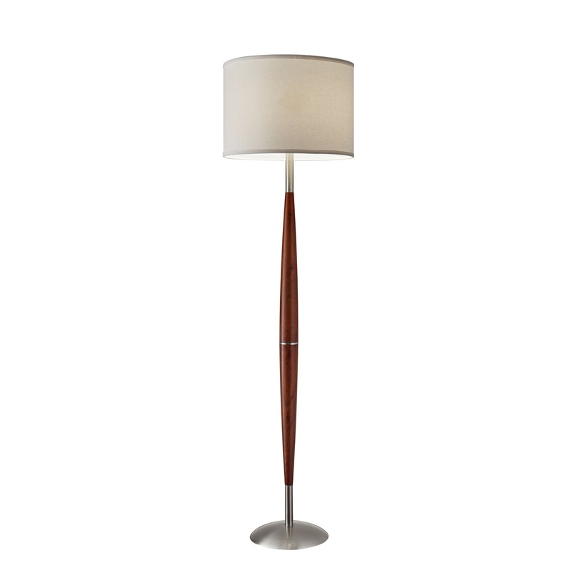 Hudson Floor Lamp in Brushed Steel