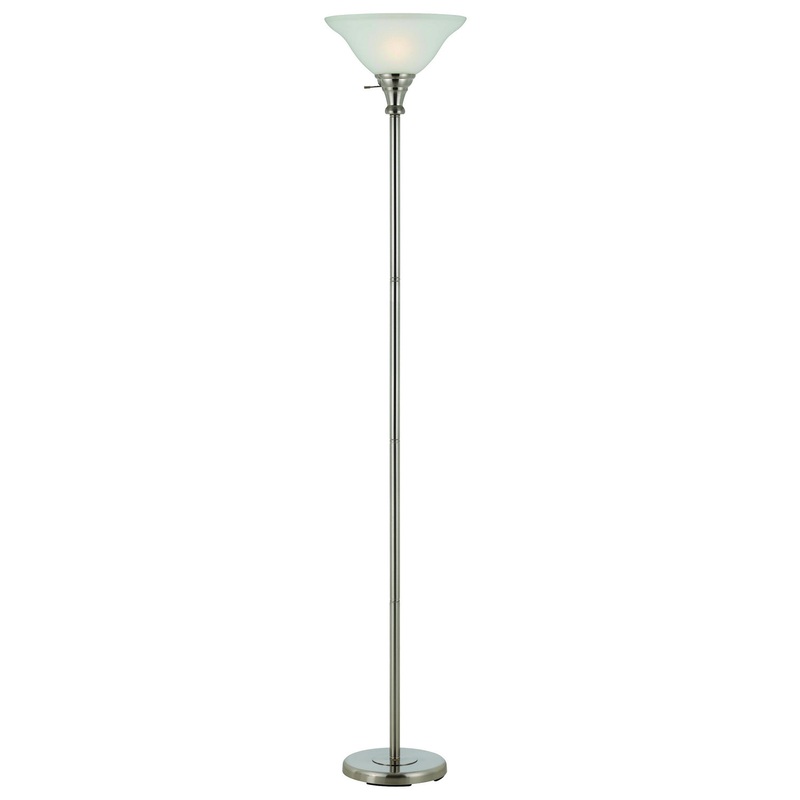 Torchiere 1-Light Torchiere in Brushed Steel