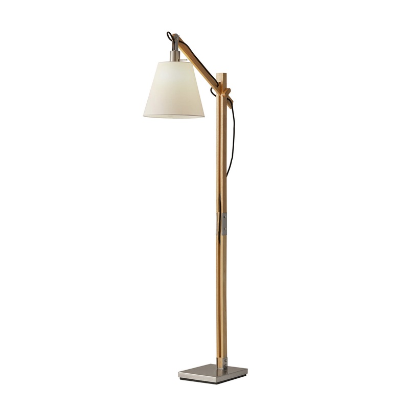 Walden Floor Lamp in Brushed Steel