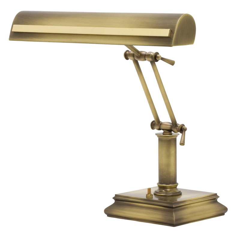 14" Piano Desk Lamp with Strap Motif