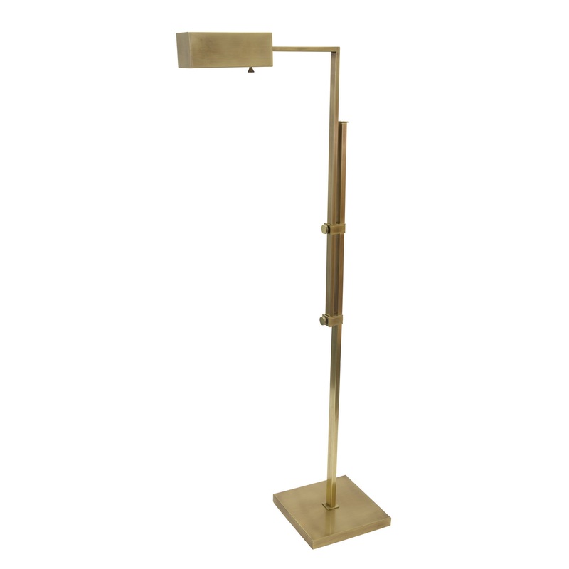 Andover Adjustable Floor Lamp in Antique Brass