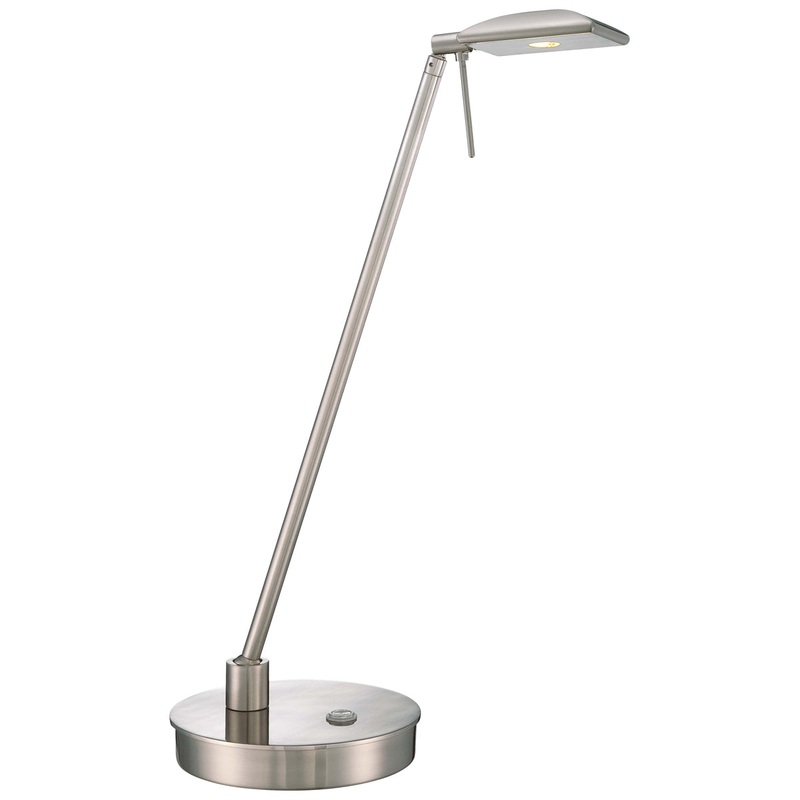 George's Reading Room Table Lamp in Brushed Nickel