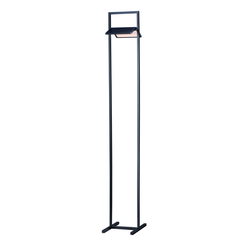 Glider LED Floor Lamp in Black / Polished Chrome