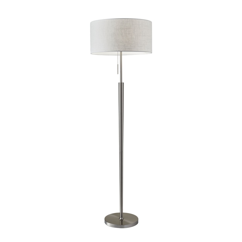 Hayworth Floor Lamp in Brushed Steel