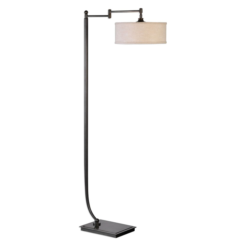 Uttermost's Lamine Dark Bronze Floor Lamp Designed by Jim Parsons