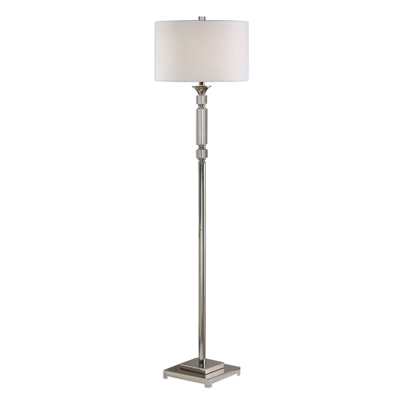 Uttermost's Volusia Nickel Floor Lamp Designed by David Frisch