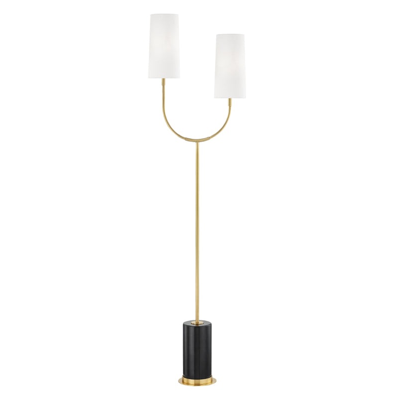 Vesper 2-Light Marble Floor Lamp