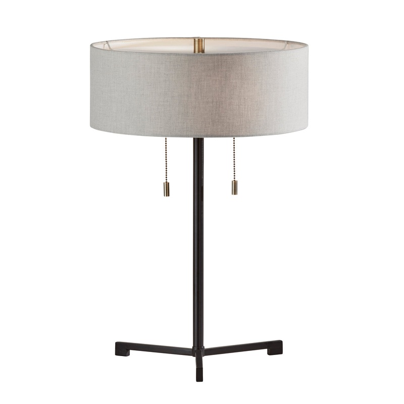 Wesley 2-Light Table Lamp in Black
