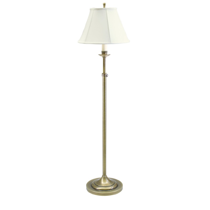 Club Adjustable Floor Lamp with Linen Softback Shade