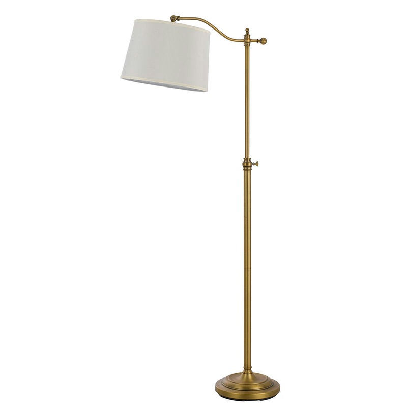Wilmington 1-Light Floor Lamp in Antique Brass