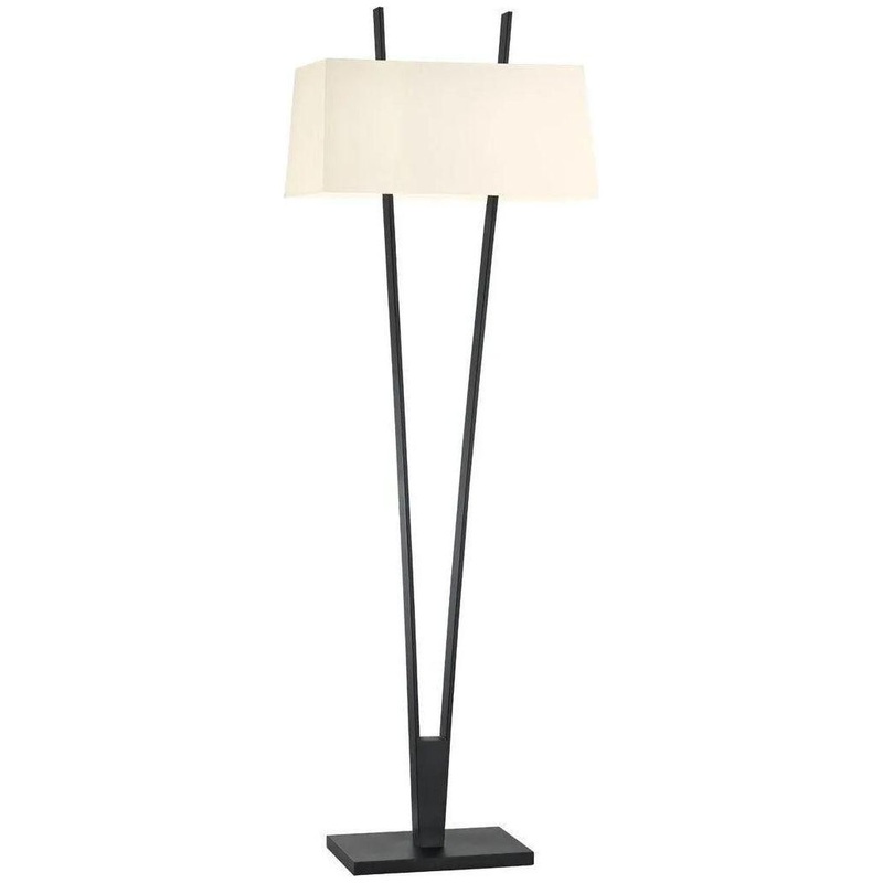 V Two Light Floor Lamp