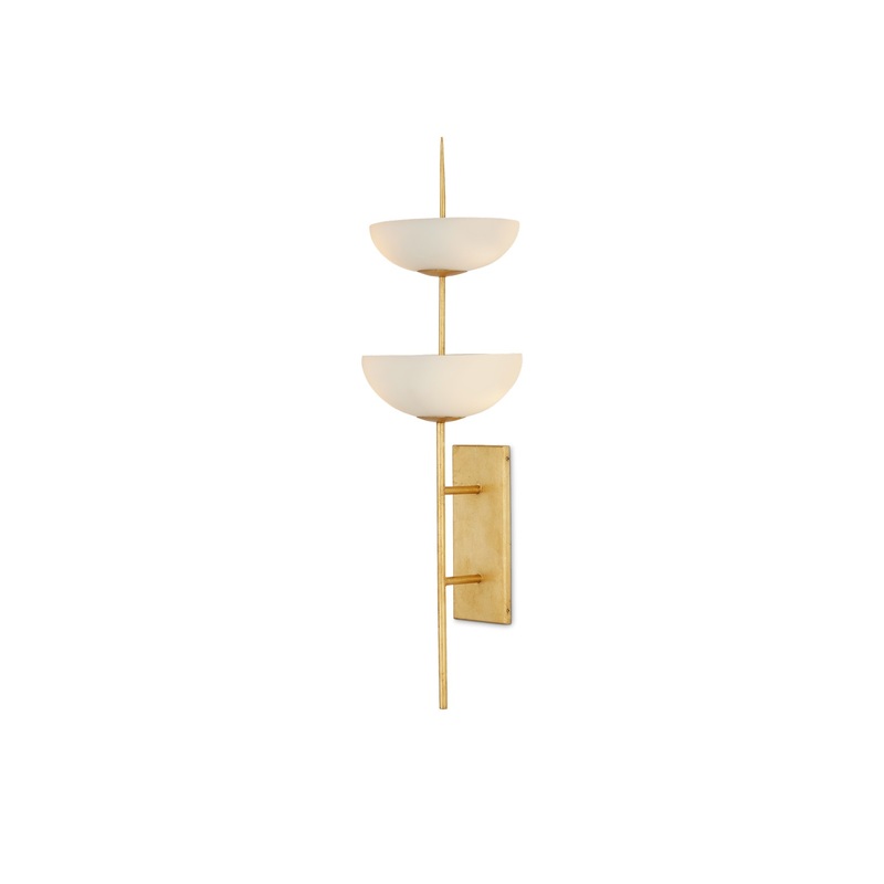 Follett 4-Light Wall Sconce in Contemporary Gold Leaf & White