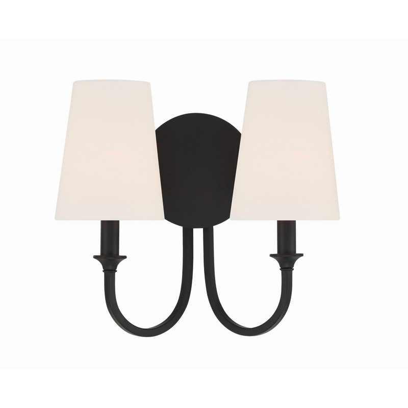 Payton 2-Light Wall Mount in Black Forged