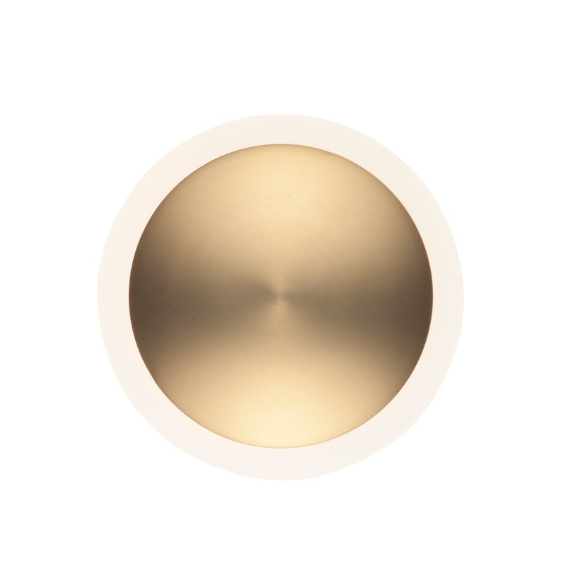 Saucer LED Flush Mount & Wall Sconce in Black & Gold