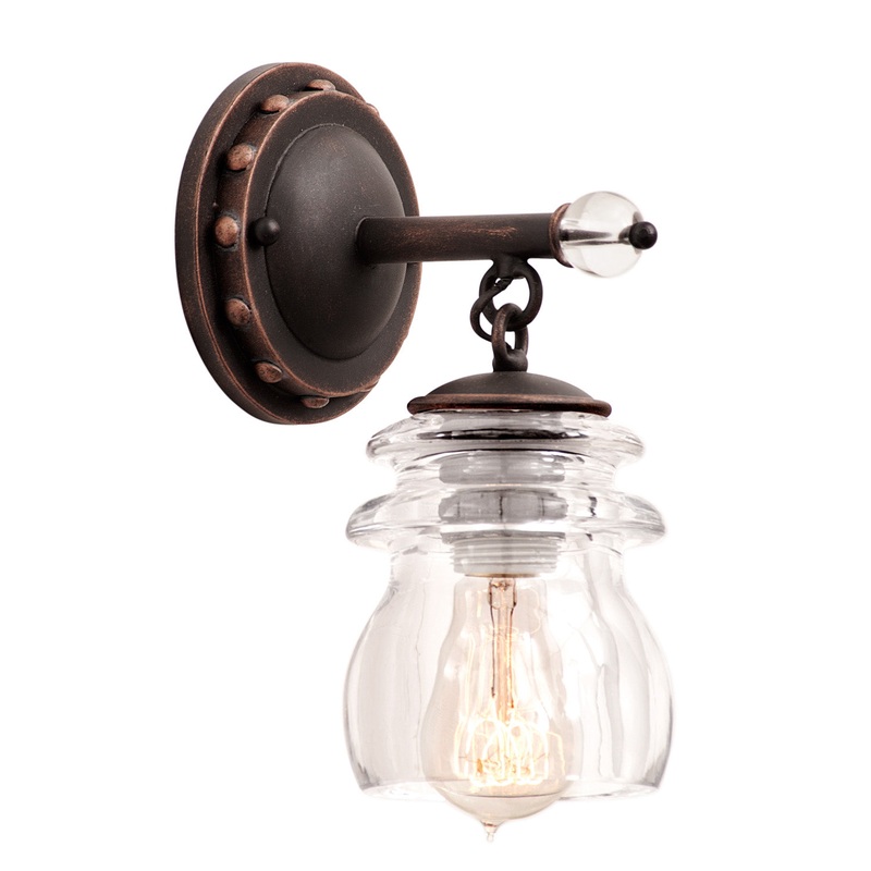 Transitional Brierfield 1-Light Bath in Antique Copper